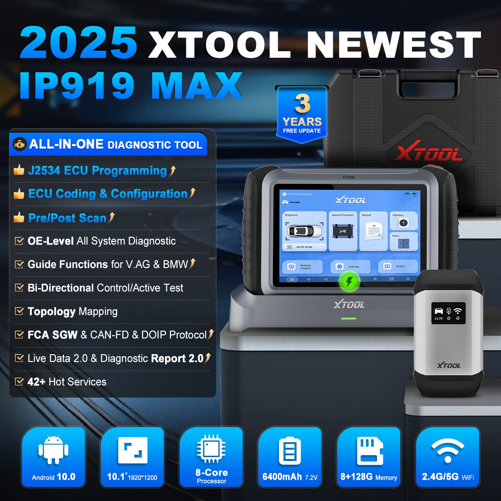 XTOOL IP919 MAX with J2534