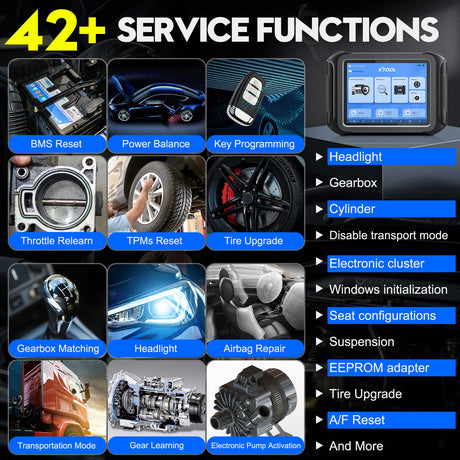 X100MAX have 42 service functions