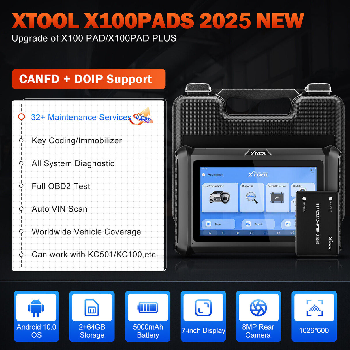 XTOOL X100 PADS Professional IMMO and Vehicle Diagnostic Tool – Xtool ...