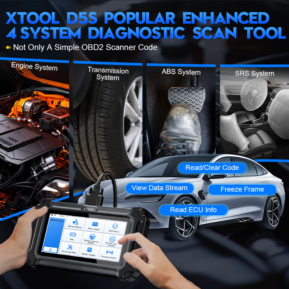 XTOOL D5S POPULAR ENHANCED 4 SYSTEM DIAGNOSTIC SCAN TOOL