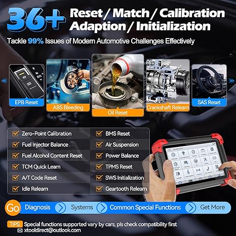 XTOOL D7 has 36+ Functions
