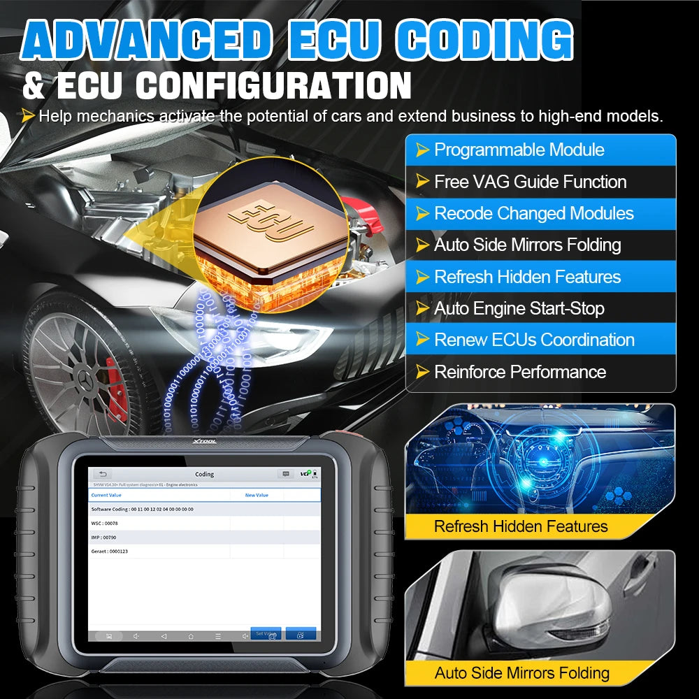 XTOOL D8S ECU CODING ECU CONFIGURATION