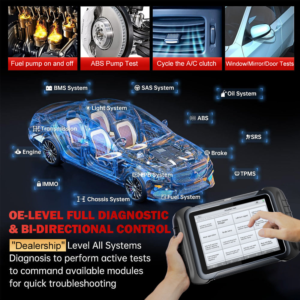 XTOOL D8S FULL DIAGNOSTIC BIDIRECTIONAL CONTROL