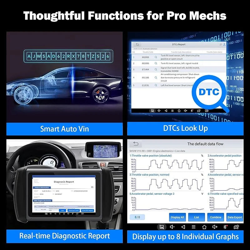 XTOOL Inplus IP616 thoughtful functions for pro mechs