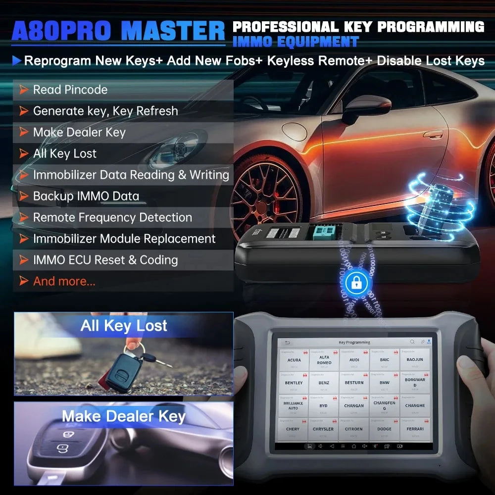 Xtool A80 PRO Master key programming