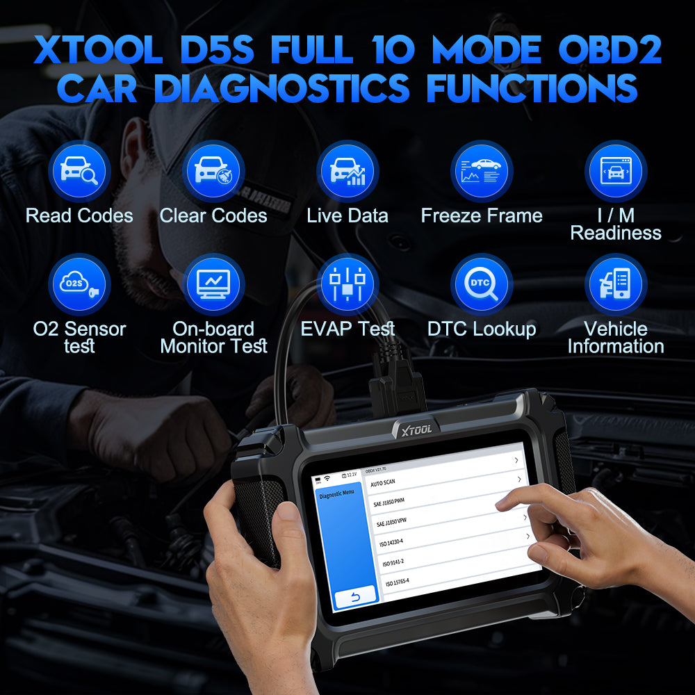 Xtool D5S full 10 mode obd2 car diagnostics functions