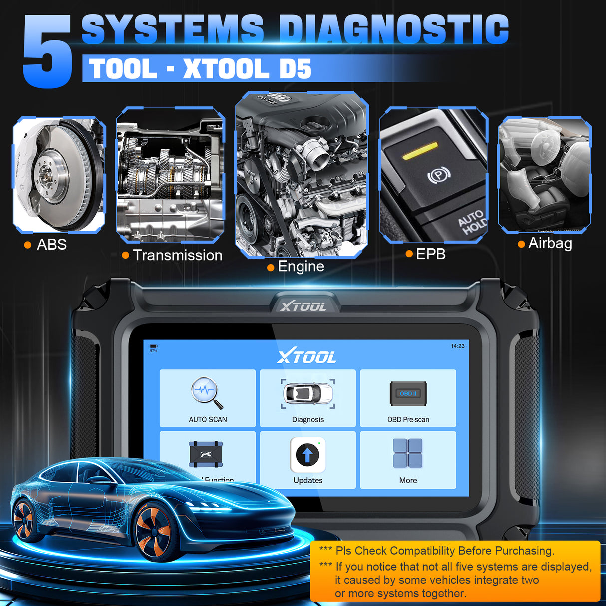 Xtool D5 5 systems diagnostic