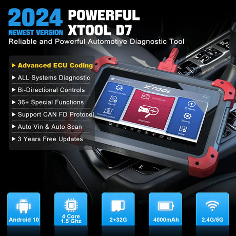 2024 Newest Version Reliable and Powerful Automotive Diagnostic Tool Xtool D7