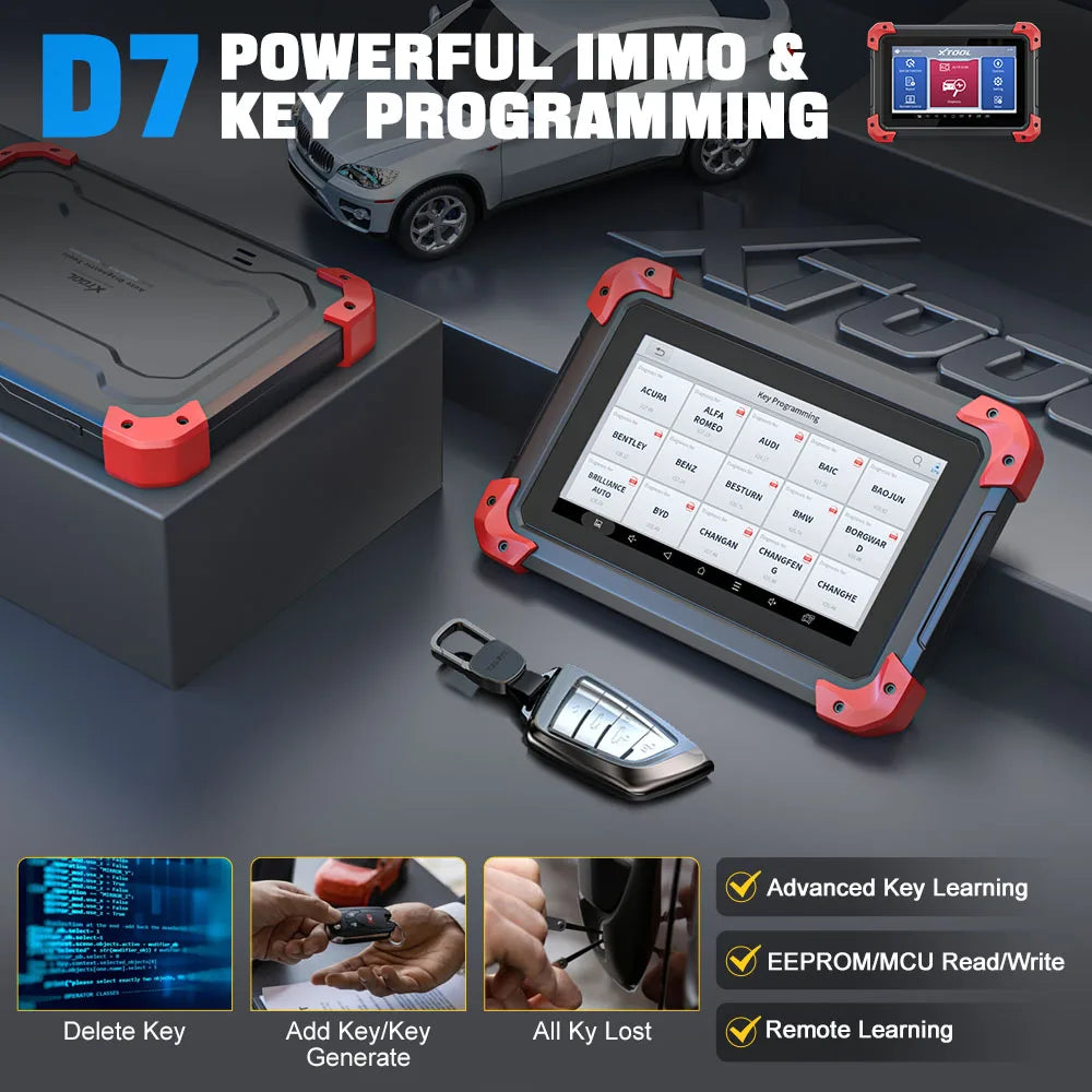 Xtool D7 IMMO and Key Programming