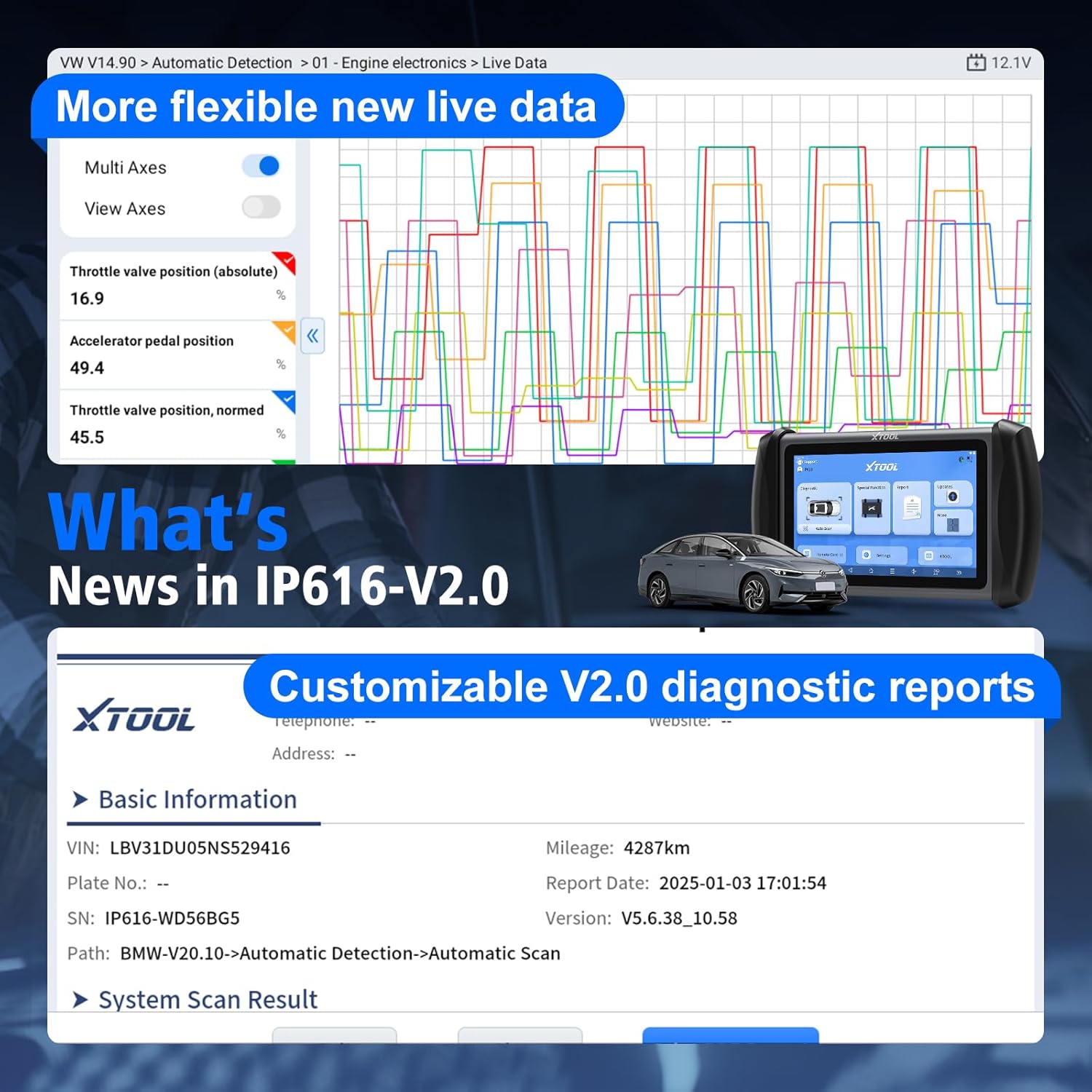 Xtool IP616 more flexible new live data