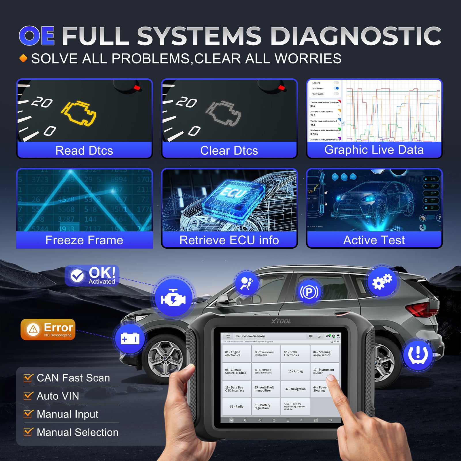 Xtool X100MAX 2 OE FULL SYSTEMS DIAGNOSTIC